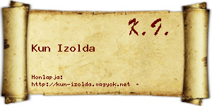 Kun Izolda névjegykártya